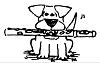 Flute Asylum dog logo